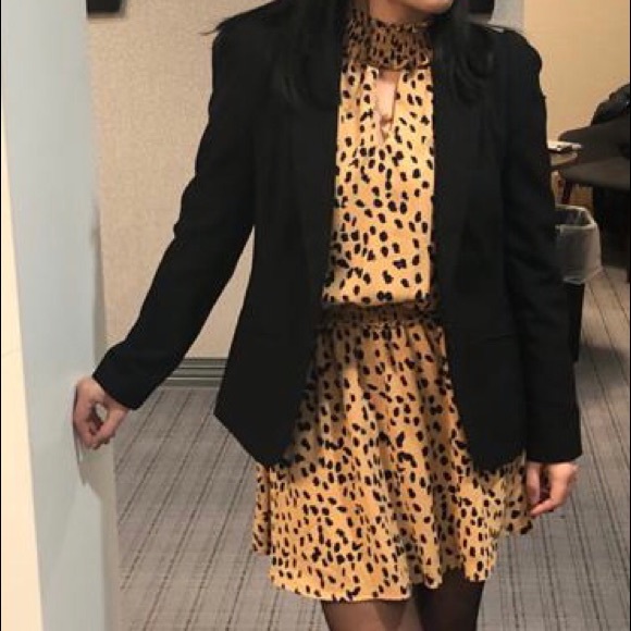 SMOCKING PAISLEY MOCKNECK LEOPARD DRESS (Last Two) - Picture 2 of 4